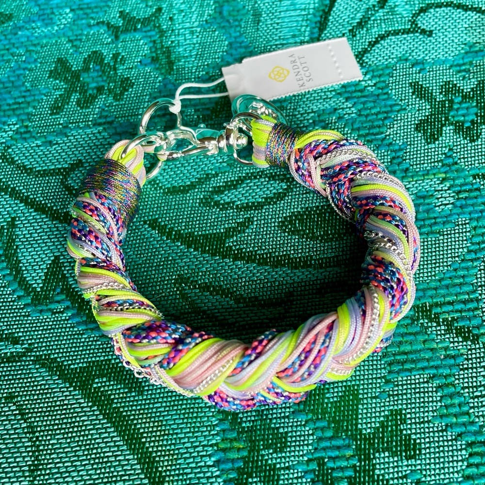 NWT Kendra Scott Braided Cord Bracelet Lilac Mix 7.5" LAST ONE - Picture 7 of 12